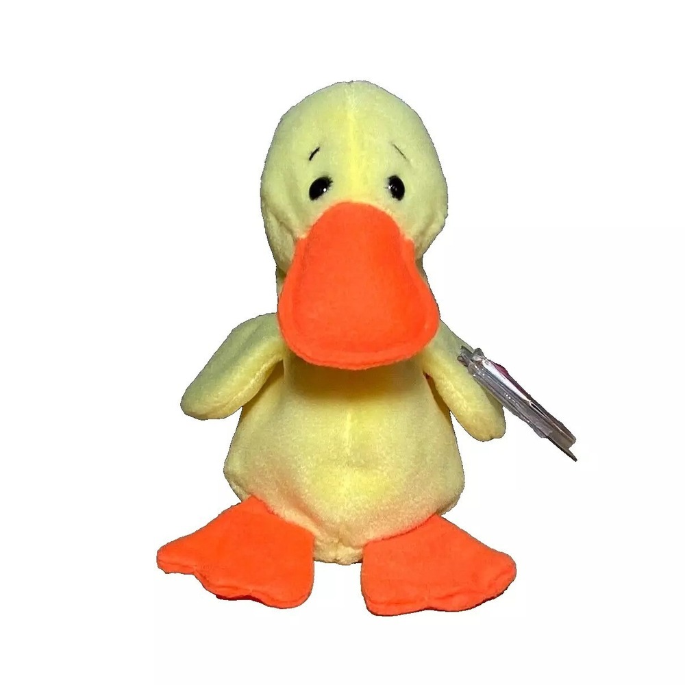 Ty Beanie Baby Original Quackers Retired PVC Pellets Tag Error Fareham, Hants UK